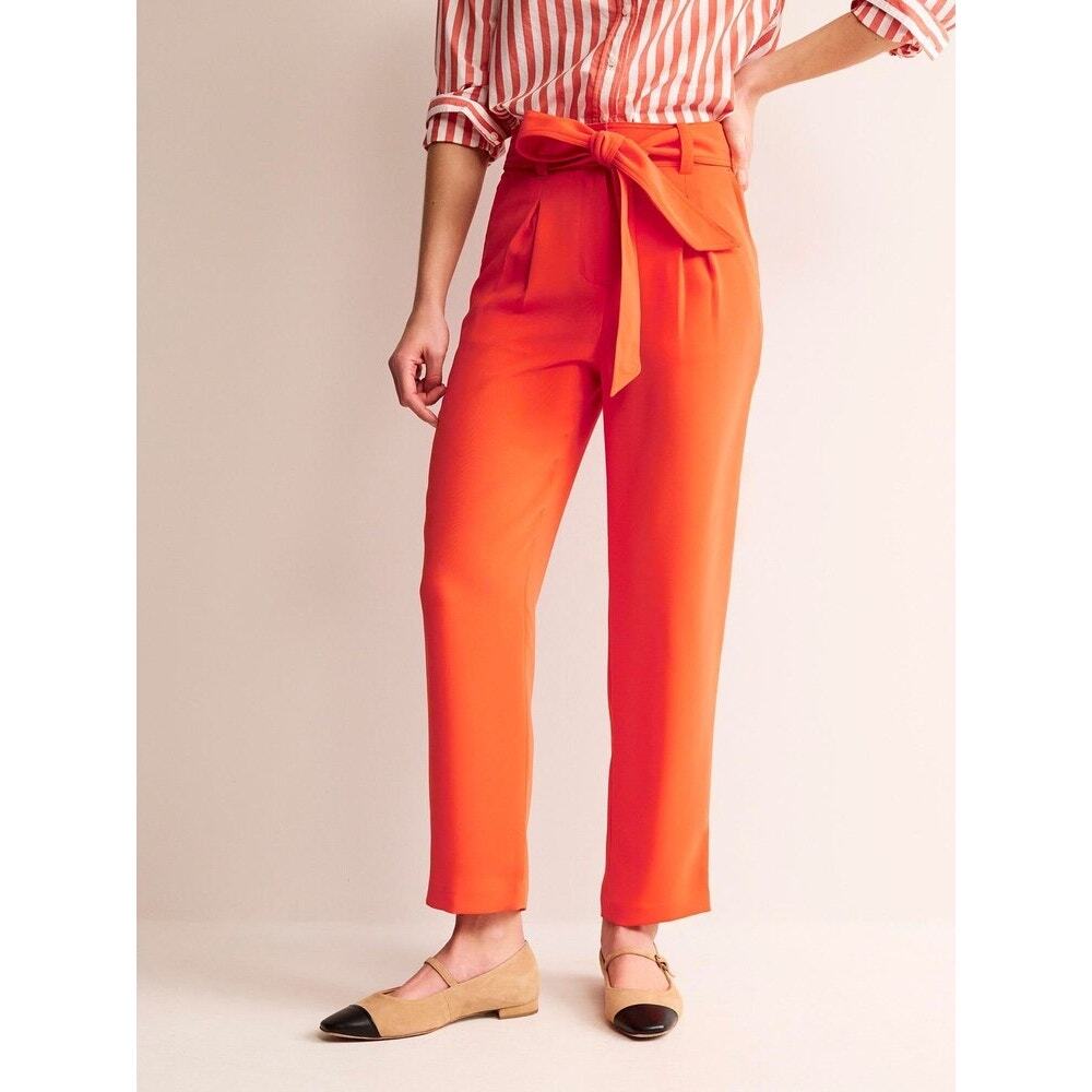 Boden Orange Paperbag Tie Belt Trouser Pant 4R NWT Business Spring